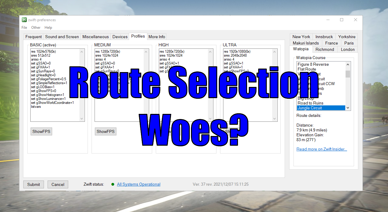 Route selection woes in zwift-preferences / ZwiftPref – ZwiftHacks